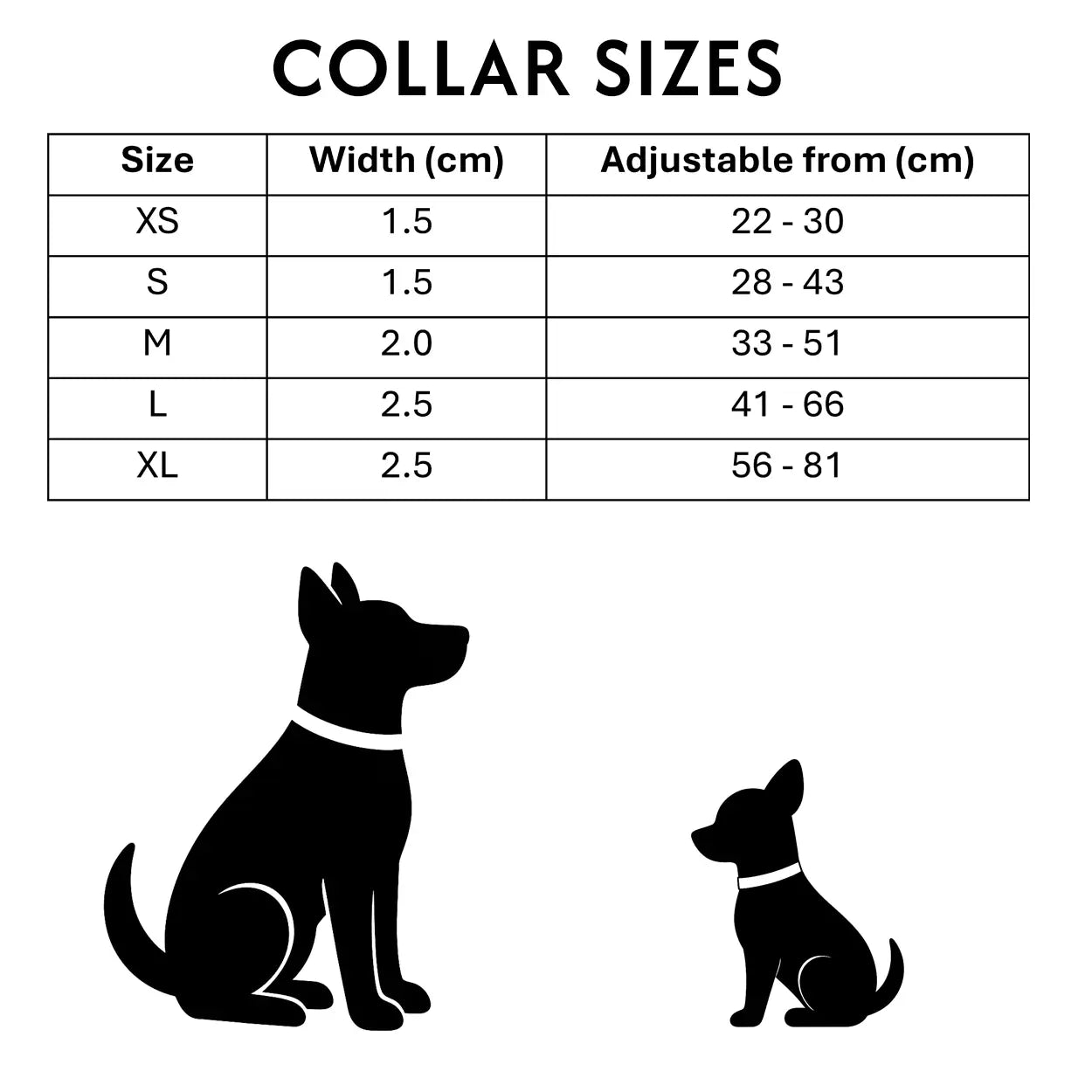 Collar Size Chart