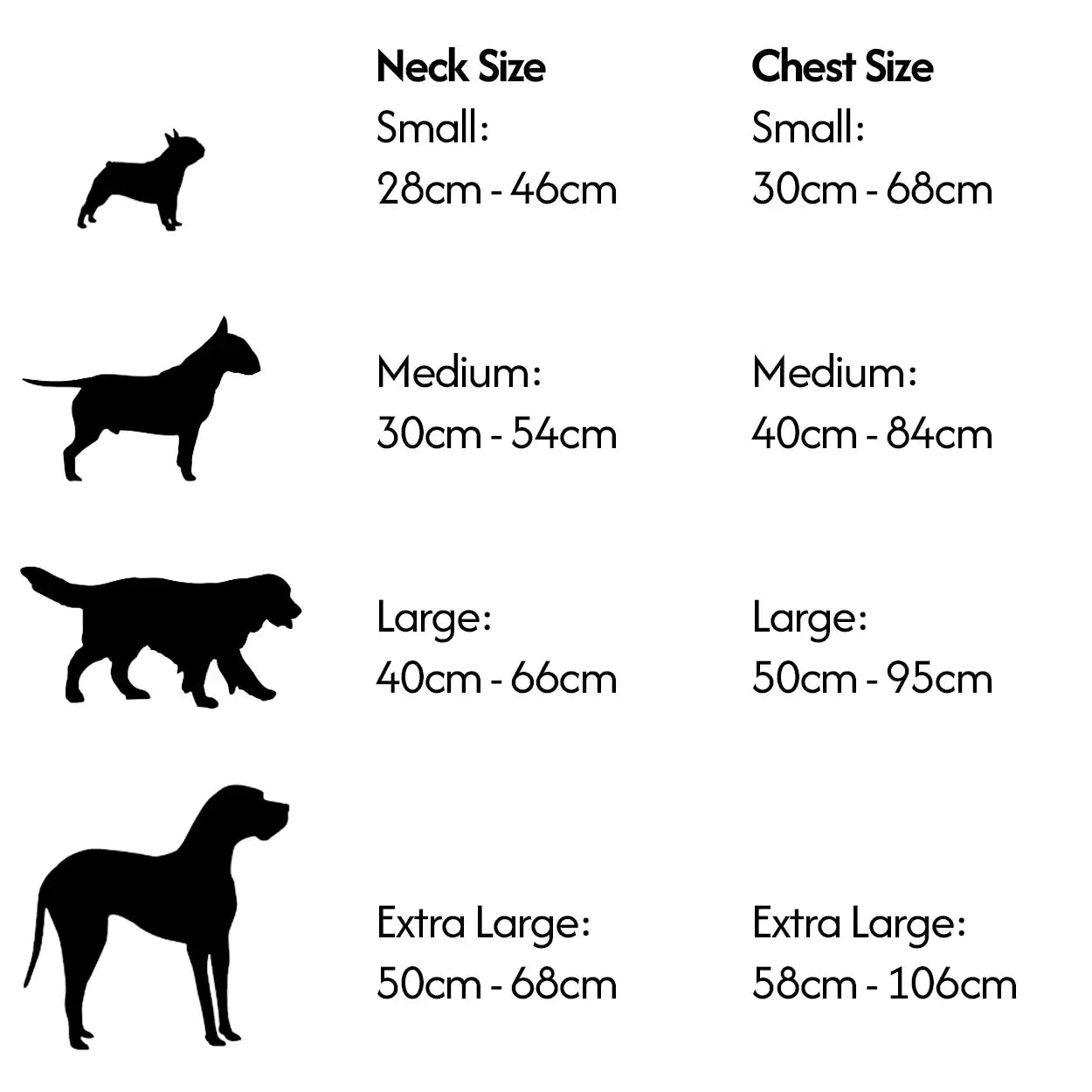 Harness Size Guide