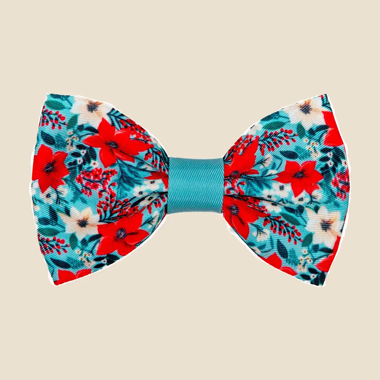 Poinsettia Garden Dickie Bow