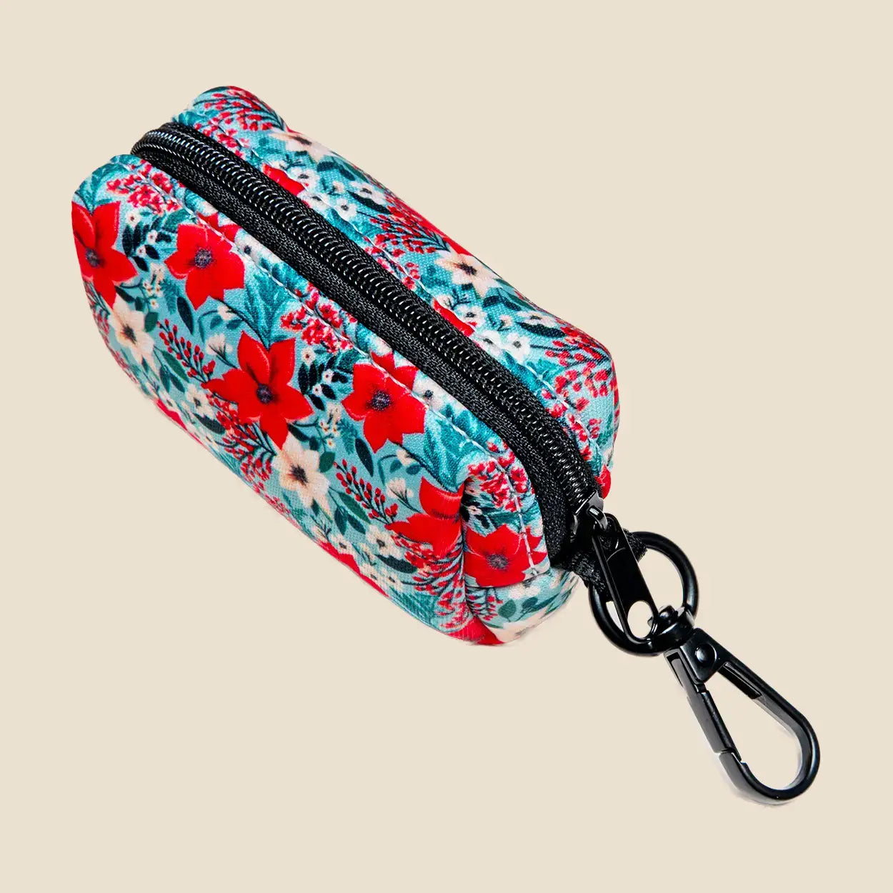 Poinsettia Garden Poo Bag Holder Pocket