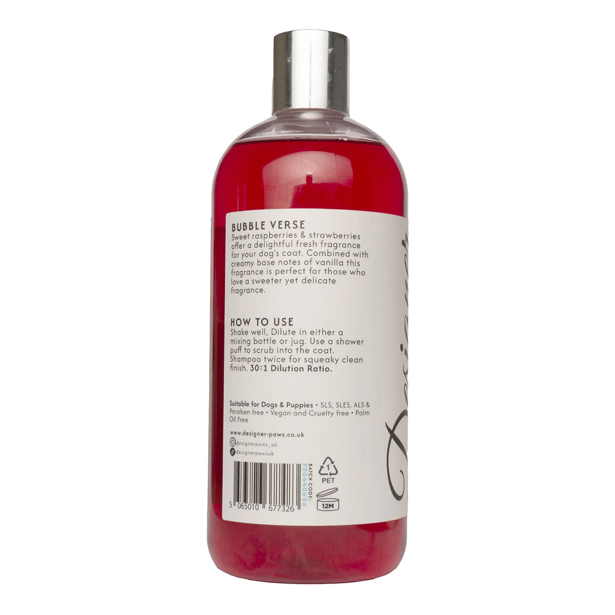 Raspberry And Vanilla Dog Shampoo