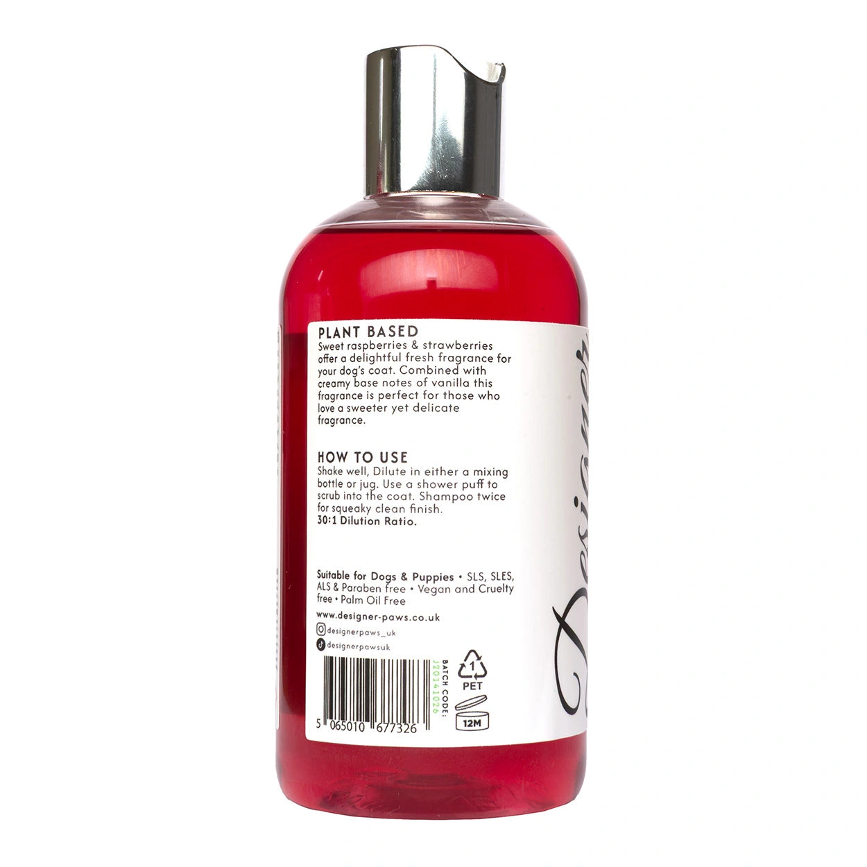 Raspberry And Vanilla Dog Shampoo