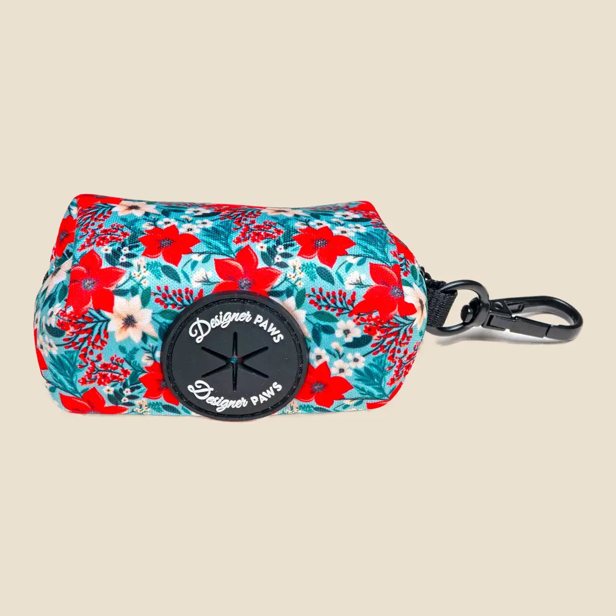 Poinsettia Garden Poo Bag Holder Pocket