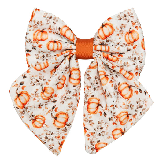 Autumn Pumpkin Sailor Bow
